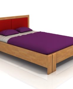 Dřevěná postel Toril 3 s čalouněným čelem