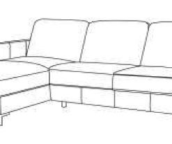 Malá rohová sedací souprava Bronita (levý roh) Š 163/232 cm x V 85 cm x H 91 cm