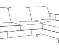 Malá rohová sedací souprava Bronita (pravý roh) Š 232/163 cm x V 85 cm x H 191 cm