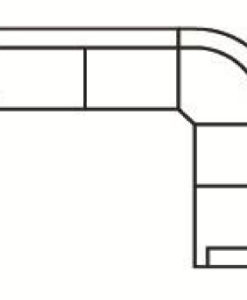 Rohová rozkládací sedačka s oválným rohem a úložným prostorem Lovelo (roh pravý) Š 275/246 cm x V 88 cm x H 97 cm