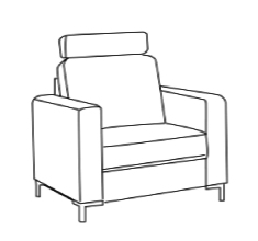 Čalouněné křeslo s funkcí relax Bronita Š 82 cm x V 85 cm x H 91 cm