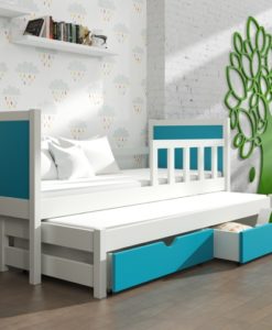 Dětská postel s přistýlkou a úložnými prostory Evita 26
