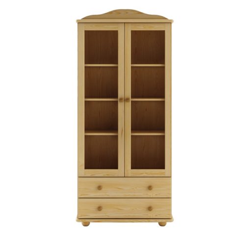 Elegantní prosklená vitrína Birge se šuplíky