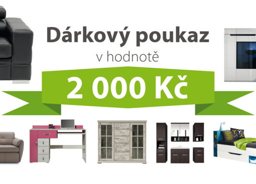 Dárkový poukaz za 2 000 Kč na nábytek podle vlastního výběru