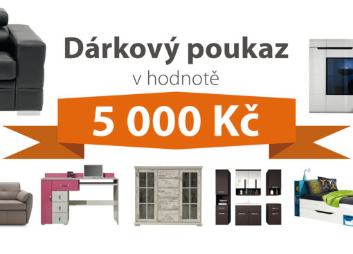 Dárkový poukaz za 5 000 Kč na nábytek podle vlastního výběru