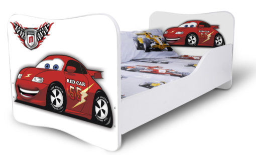 Dětská moderní postel červené Auto 1