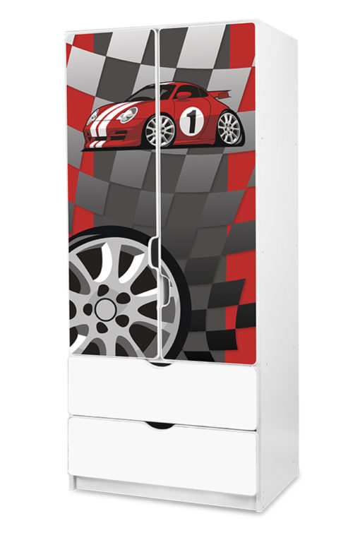 Dětská šatní skříň Racing Car