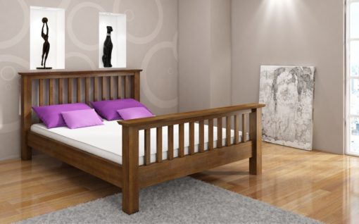 Dřevěná postel Lone v několika barvách a rozměrech