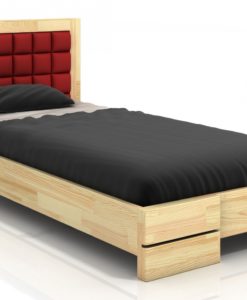 Elegantní dřevěná postel Erland 8 s čalouněným čelem