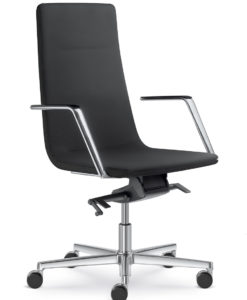 Elegantní kancelářské křeslo Sandra 2 s pryžovými kolečky