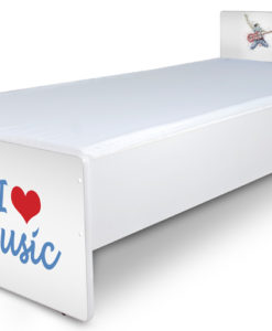 Jednolůžková dětská postel s motivem Music