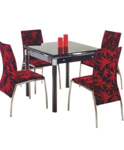 Jídelní set pro 4 osoby Orsol 3 - černý