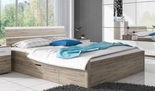 Manželská postel Dione 1 - dub san remo