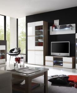 Světlá obývací sestava s LED osvětlením Sicilia 2