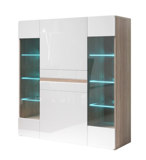Velká komoda Sicilia 3 světlá s LED osvětlením