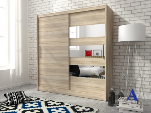 Šatní skříň se zrcadly Hortensie 6