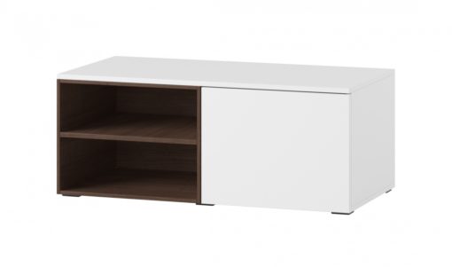 TV stolek Lofera 3 - bílý lesk / višeň malaga